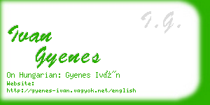 ivan gyenes business card